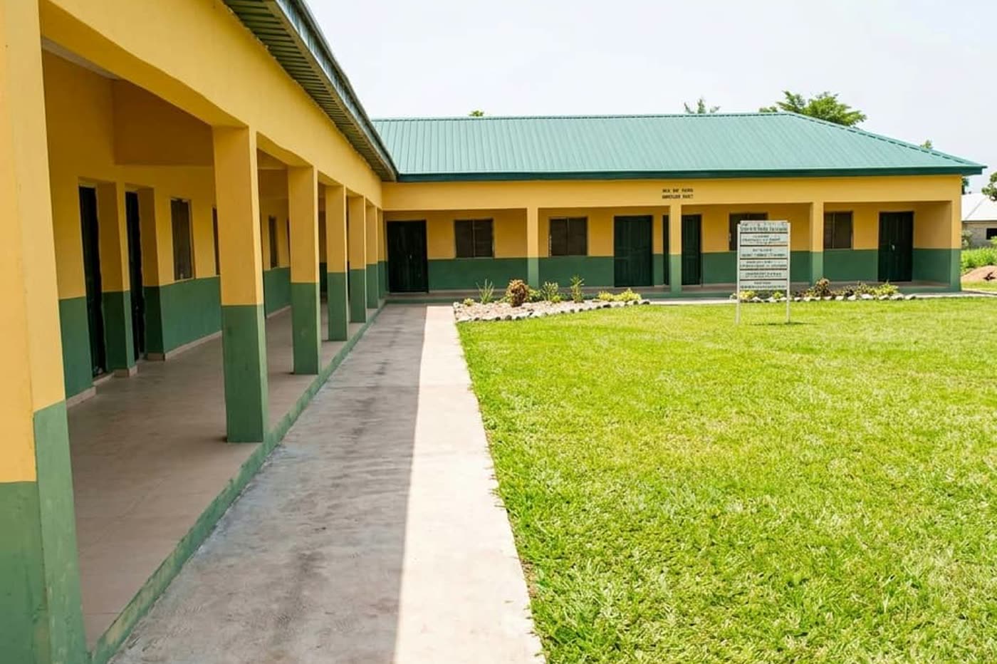 The completed classroom block